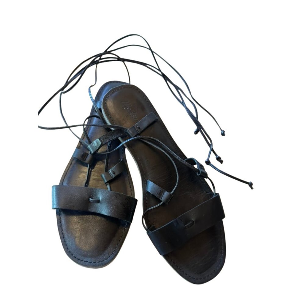 leather lace up sandal